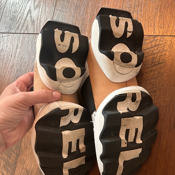 Sorel Women's Kinetic Impact Strap Sneakers Black/White Shoes Size 6 - Picture 9 of 9